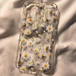 Transparent Flower Printer Phone Back Cover